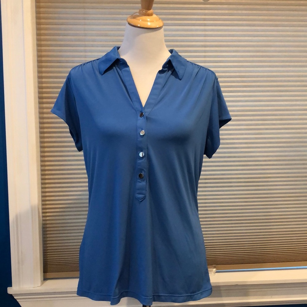 Silky Blue Top